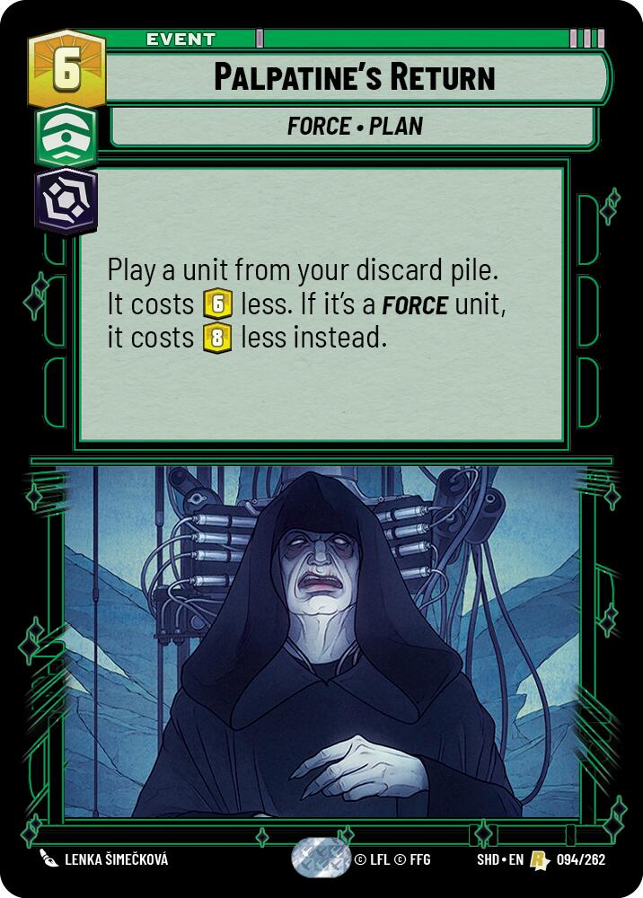 Palpatine's Return (094/262) (094/262) [Shadows of the Galaxy] | Cards and Coasters CA