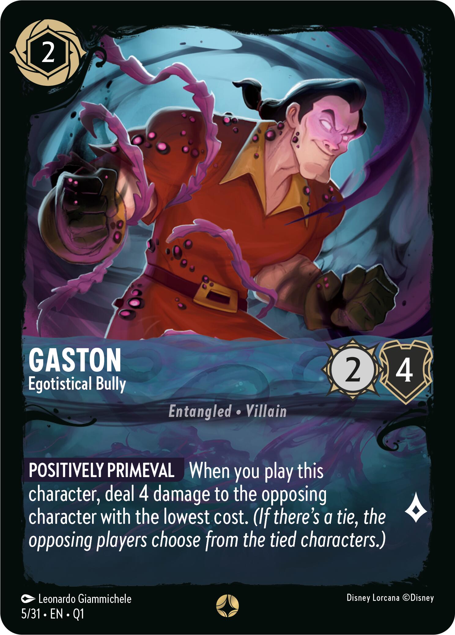 Gaston - Egotistical Bully (5/31) [Illumineer's Quest: Deep Trouble] | Cards and Coasters CA