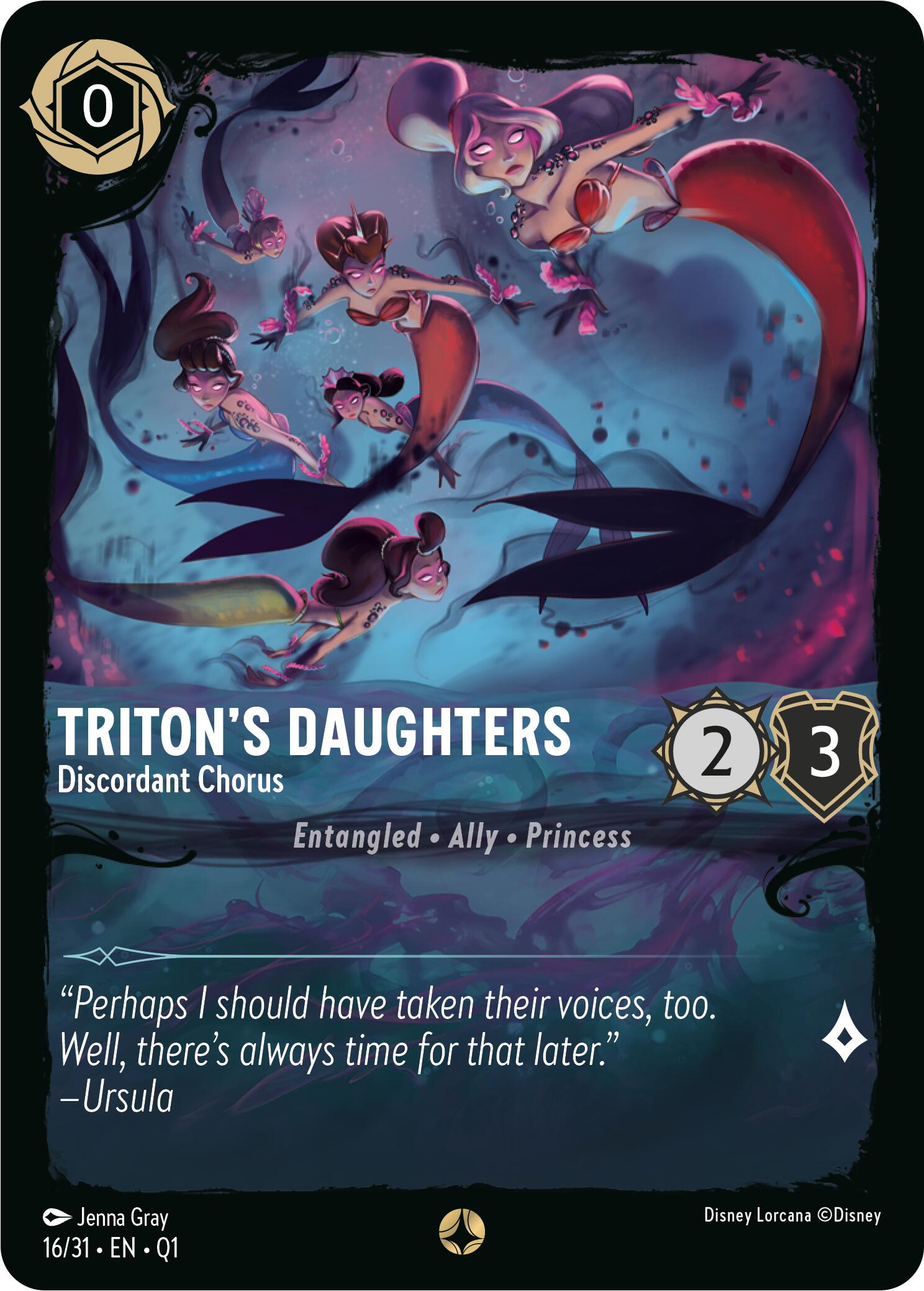 Triton's Daughters - Discordant Chorus (16/31) [Illumineer's Quest: Deep Trouble] | Cards and Coasters CA