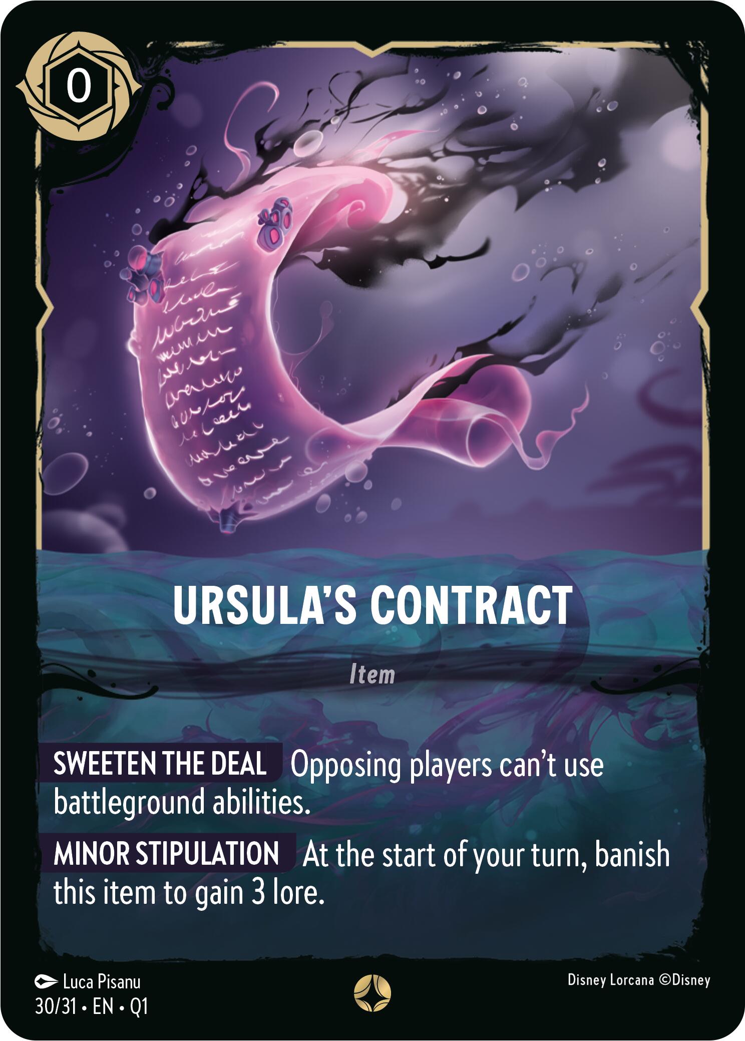 Ursula's Contract (30/31) [Illumineer's Quest: Deep Trouble] | Cards and Coasters CA