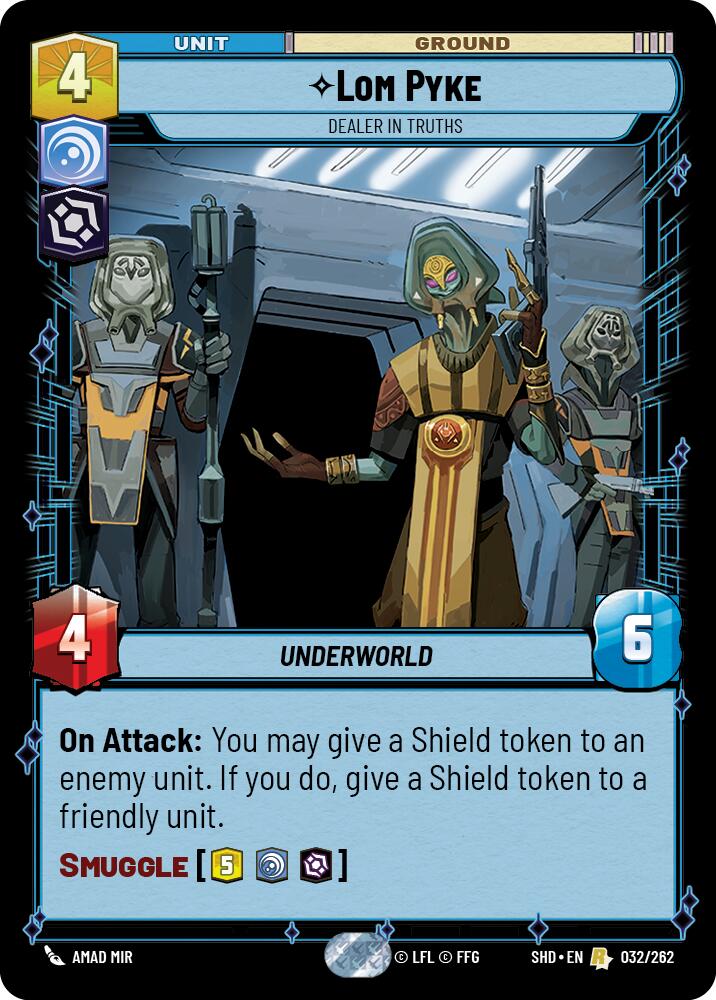 Lom Pyke - Dealer in Truths (032/262) (032/262) [Shadows of the Galaxy] | Cards and Coasters CA