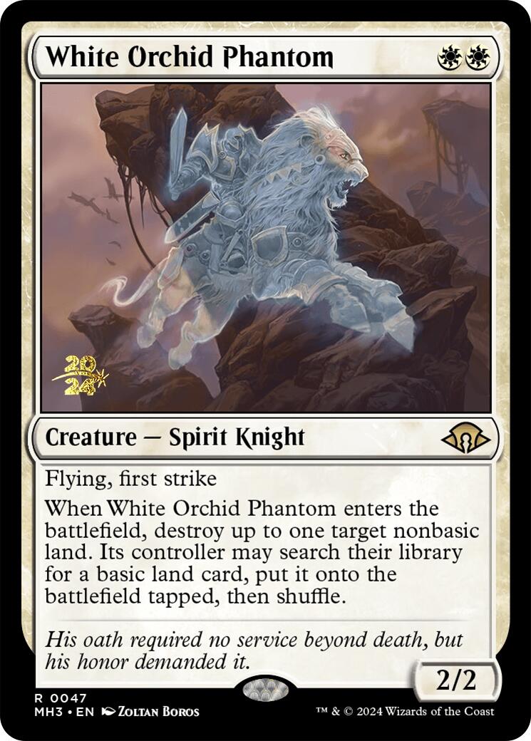 White Orchid Phantom [Modern Horizons 3 Prerelease Promos] | Cards and Coasters CA