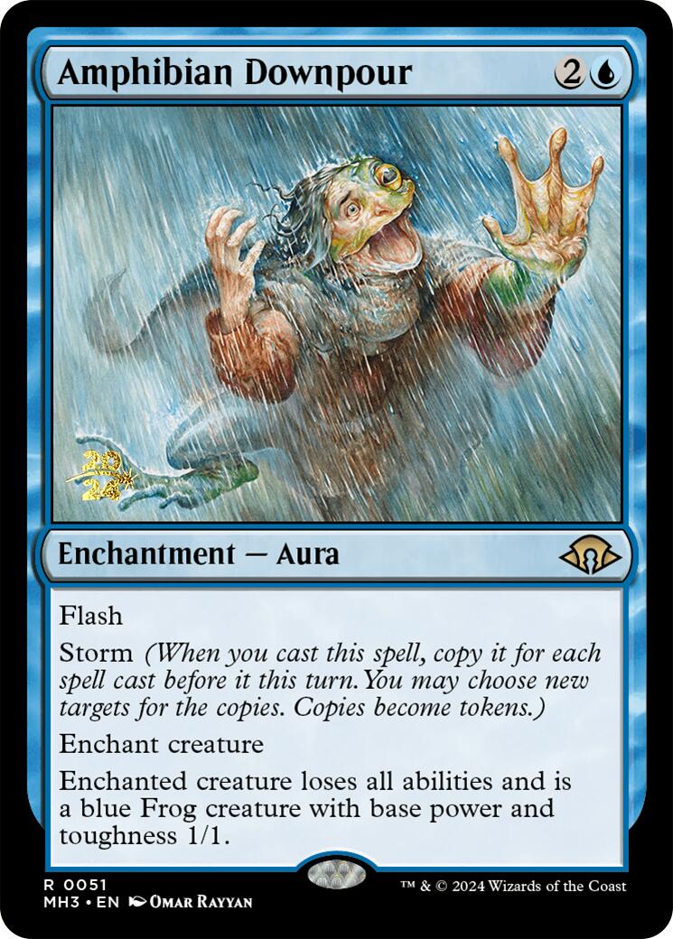 Amphibian Downpour [Modern Horizons 3 Prerelease Promos] | Cards and Coasters CA