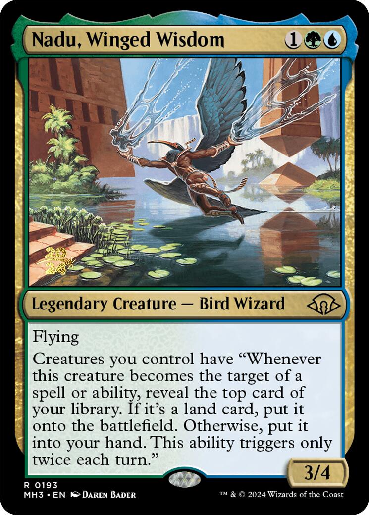 Nadu, Winged Wisdom [Modern Horizons 3 Prerelease Promos] | Cards and Coasters CA