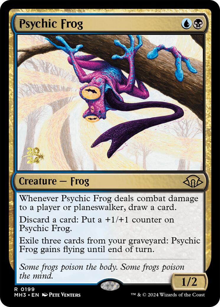 Psychic Frog [Modern Horizons 3 Prerelease Promos] | Cards and Coasters CA