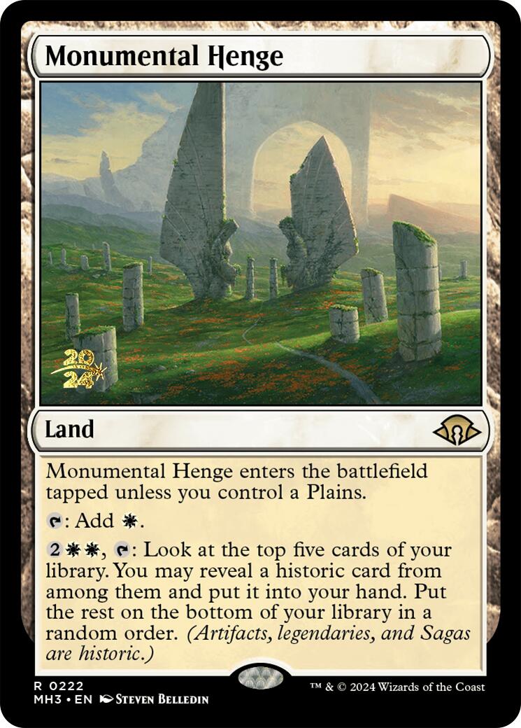 Monumental Henge [Modern Horizons 3 Prerelease Promos] | Cards and Coasters CA
