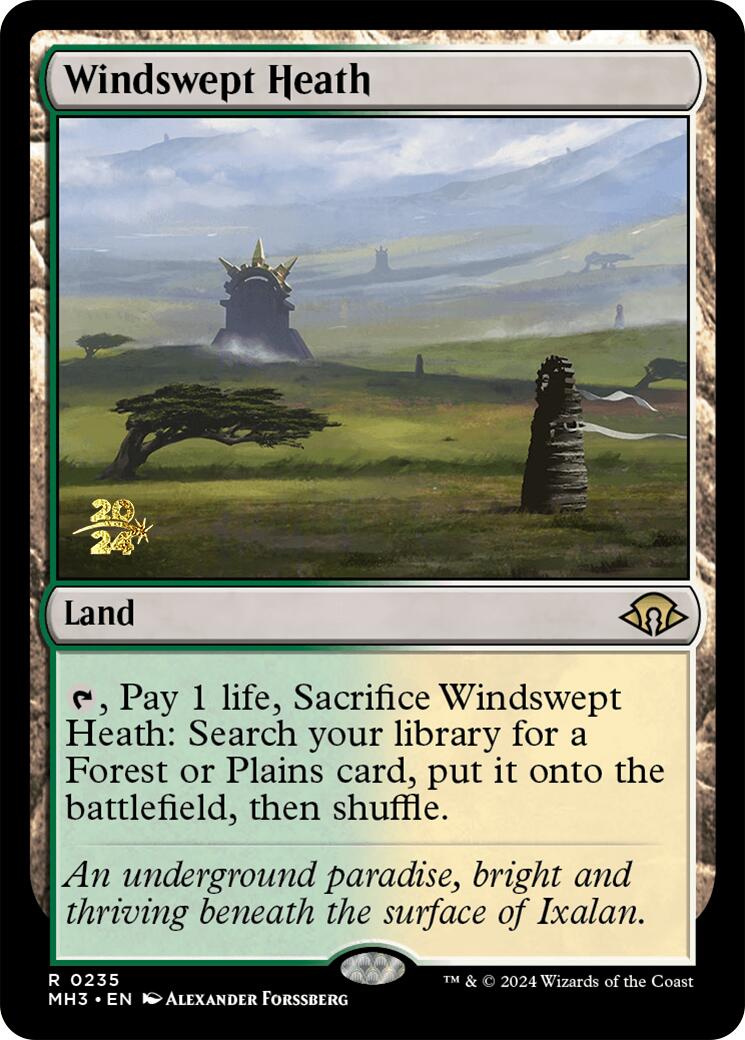 Windswept Heath [Modern Horizons 3 Prerelease Promos] | Cards and Coasters CA