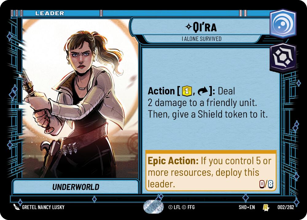 Qi'ra - I Alone Survived (002/262) (002/262) [Shadows of the Galaxy] | Cards and Coasters CA