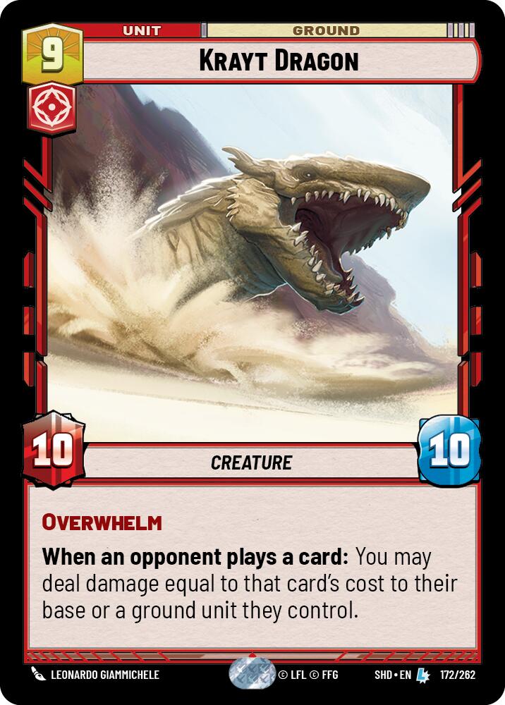 Krayt Dragon (172/262) (172/262) [Shadows of the Galaxy] | Cards and Coasters CA