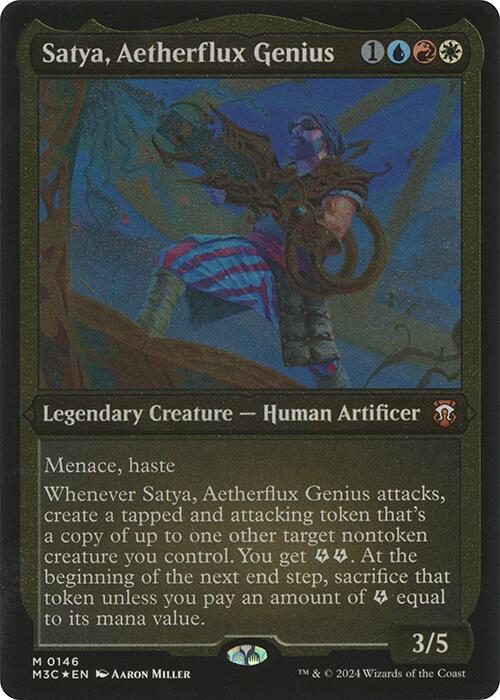 Satya, Aetherflux Genius (Display Commander) [Modern Horizons 3 Commander] | Cards and Coasters CA