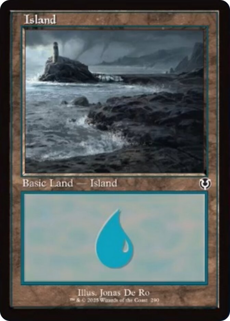 Island (290) (Retro Frame) [Innistrad Remastered] | Cards and Coasters CA