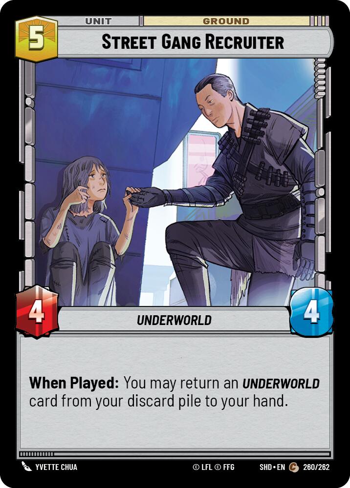 Street Gang Recruiter (260/262) (260/262) [Shadows of the Galaxy] | Cards and Coasters CA
