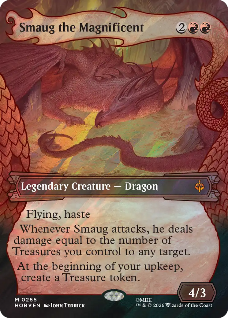 Smaug the Magnificent (Showcase) (Surge Foil) [The Hobbit] | Cards and Coasters CA