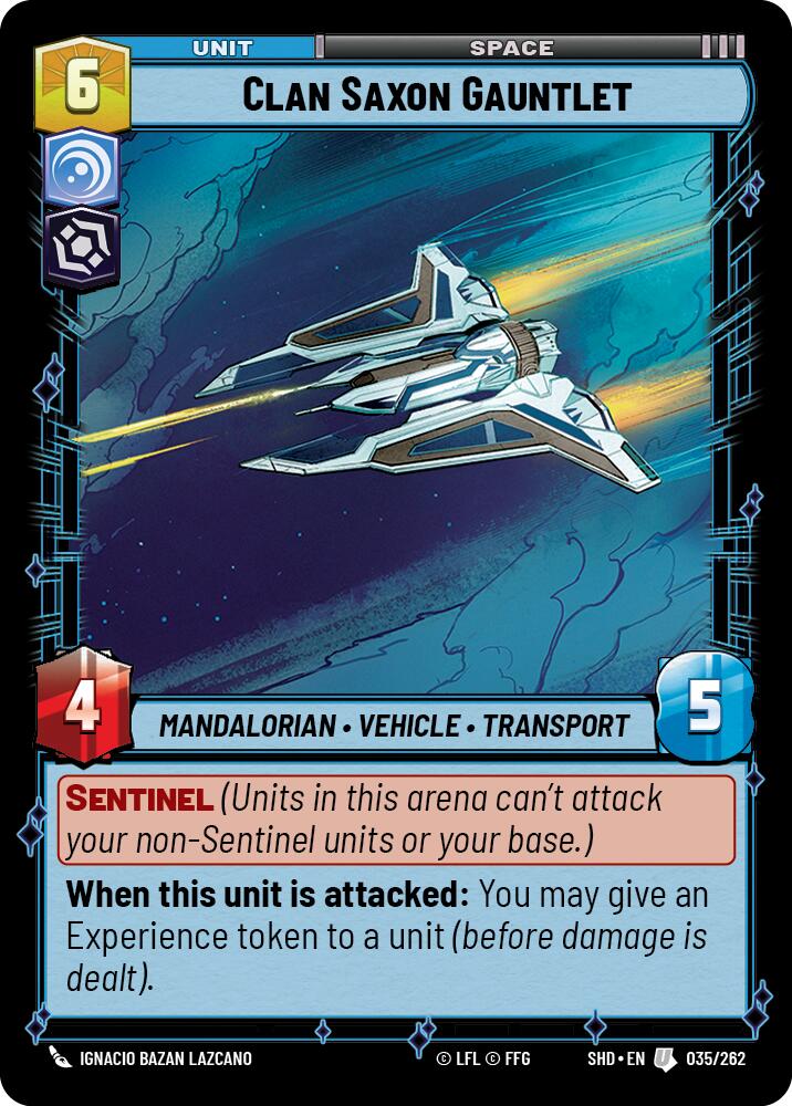 Clan Saxon Gauntlet (035/262) (035/262) [Shadows of the Galaxy] | Cards and Coasters CA
