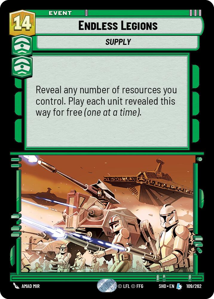 Endless Legions (109/262) (109/262) [Shadows of the Galaxy] | Cards and Coasters CA