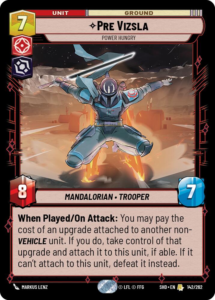 Pre Vizsla - Power Hungry (142/262) (142/262) [Shadows of the Galaxy] | Cards and Coasters CA