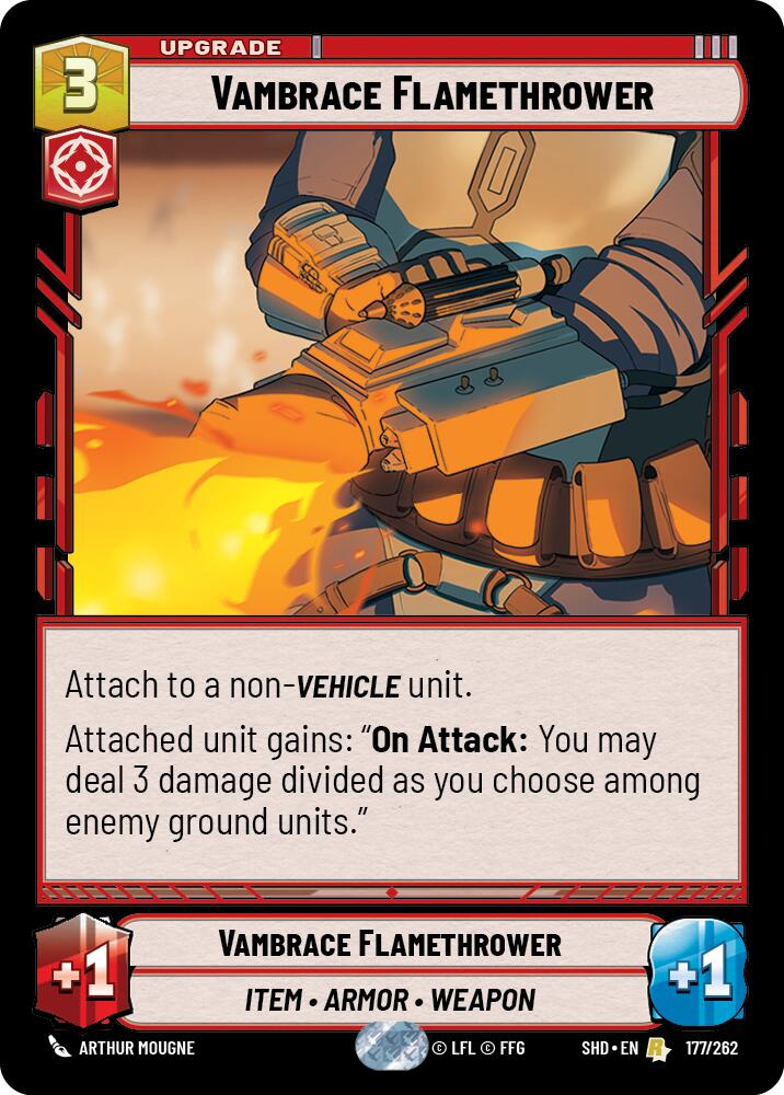 Vambrace Flamethrower (177/262) (177/262) [Shadows of the Galaxy] | Cards and Coasters CA