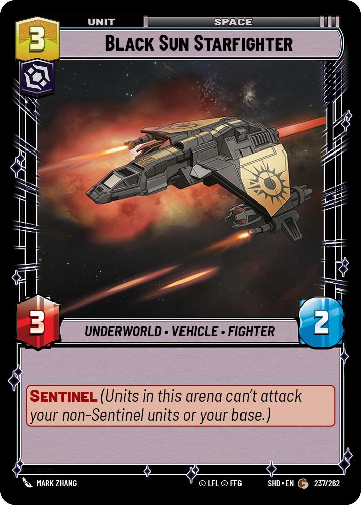 Black Sun Starfighter (237/262) (237/262) [Shadows of the Galaxy] | Cards and Coasters CA