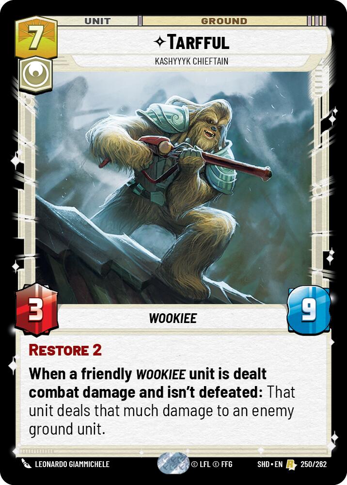 Tarfful - Kashyyyk Chieftain (250/262) (250/262) [Shadows of the Galaxy] | Cards and Coasters CA