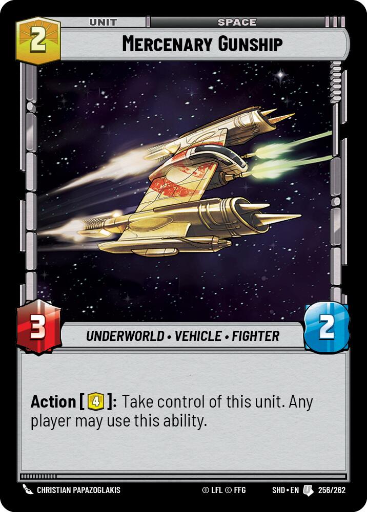 Mercenary Gunship (256/262) (256/262) [Shadows of the Galaxy] | Cards and Coasters CA