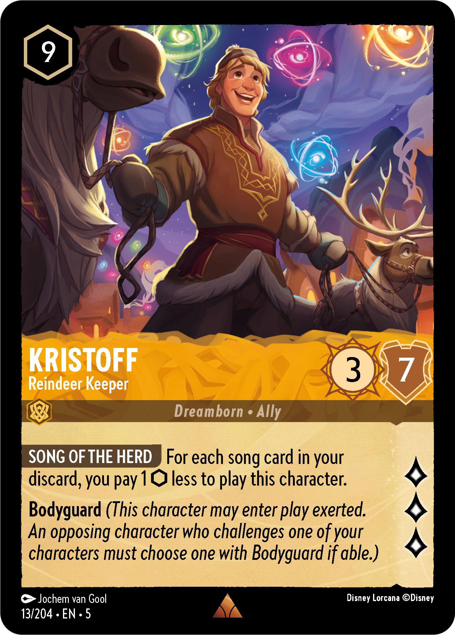 Kristoff - Reindeer Keeper (13/204) [Shimmering Skies] | Cards and Coasters CA