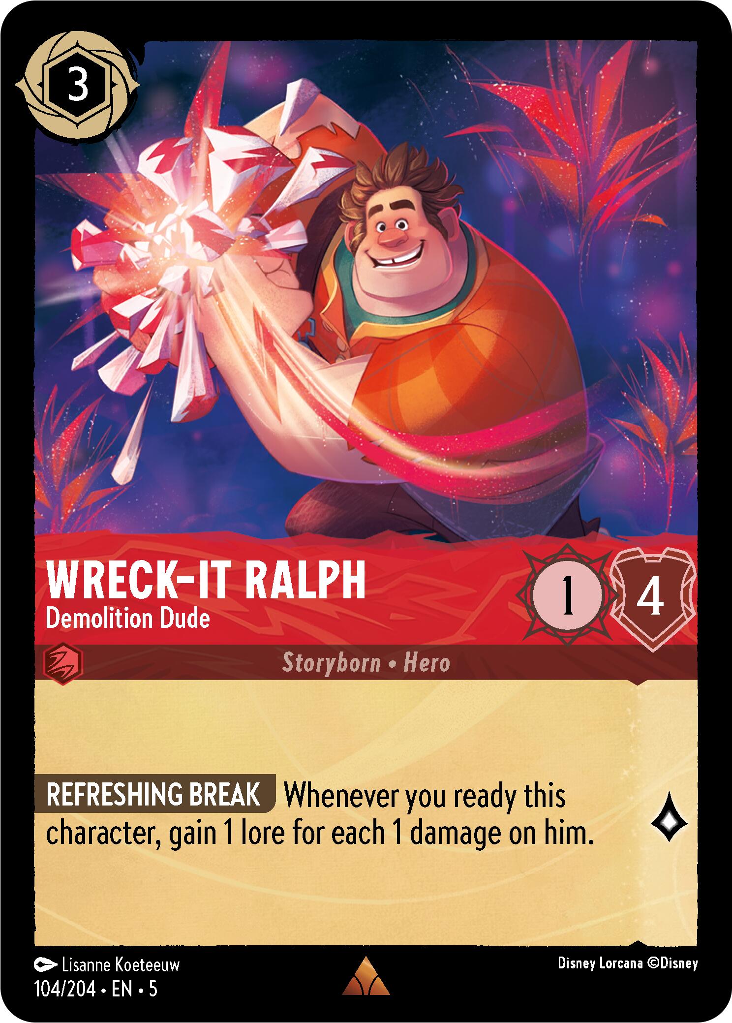 Wreck-It Ralph - Demolition Dude (104/204) [Shimmering Skies] | Cards and Coasters CA