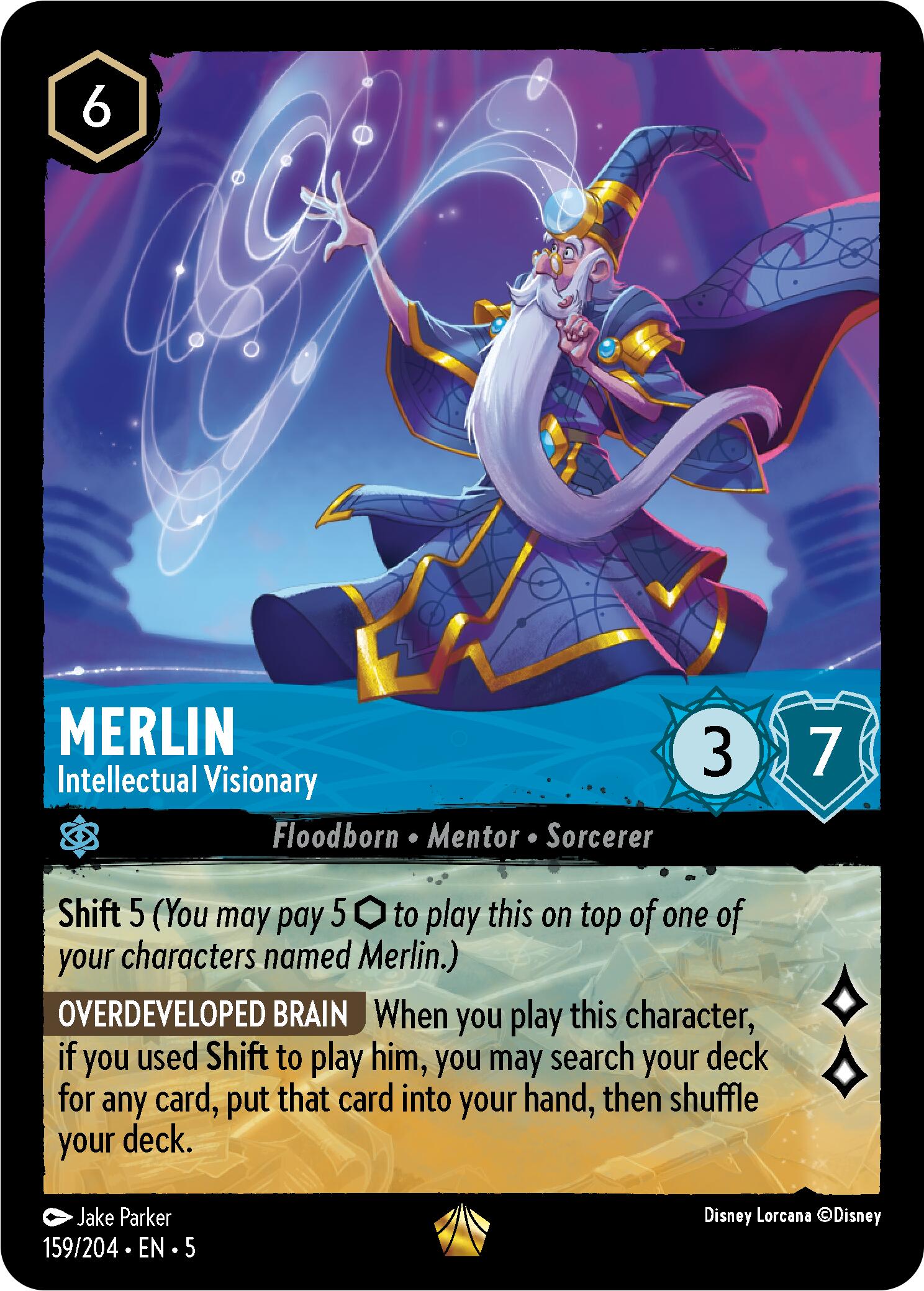 Merlin - Intellectual Visionary (159/204) [Shimmering Skies] | Cards and Coasters CA