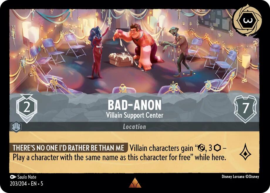 Bad-Anon - Villain Support Center (203/204) [Shimmering Skies] | Cards and Coasters CA