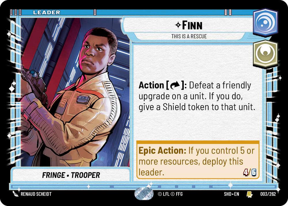 Finn - This is a Rescue (003/262) (003/262) [Shadows of the Galaxy] | Cards and Coasters CA