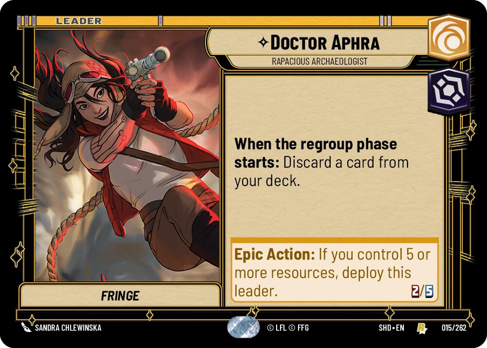 Doctor Aphra - Rapacious Archaeologist (015/262) (015/262) [Shadows of the Galaxy] | Cards and Coasters CA