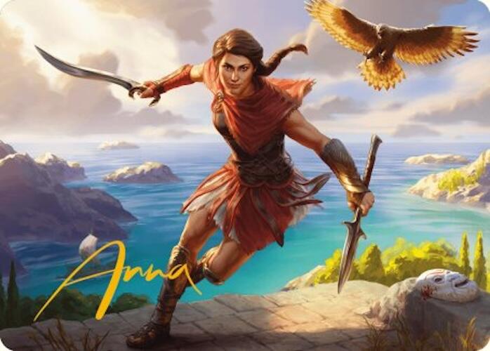 Kassandra, Eagle Bearer Art Card (Gold-Stamped Signature) [Assassin's Creed Art Series] | Cards and Coasters CA