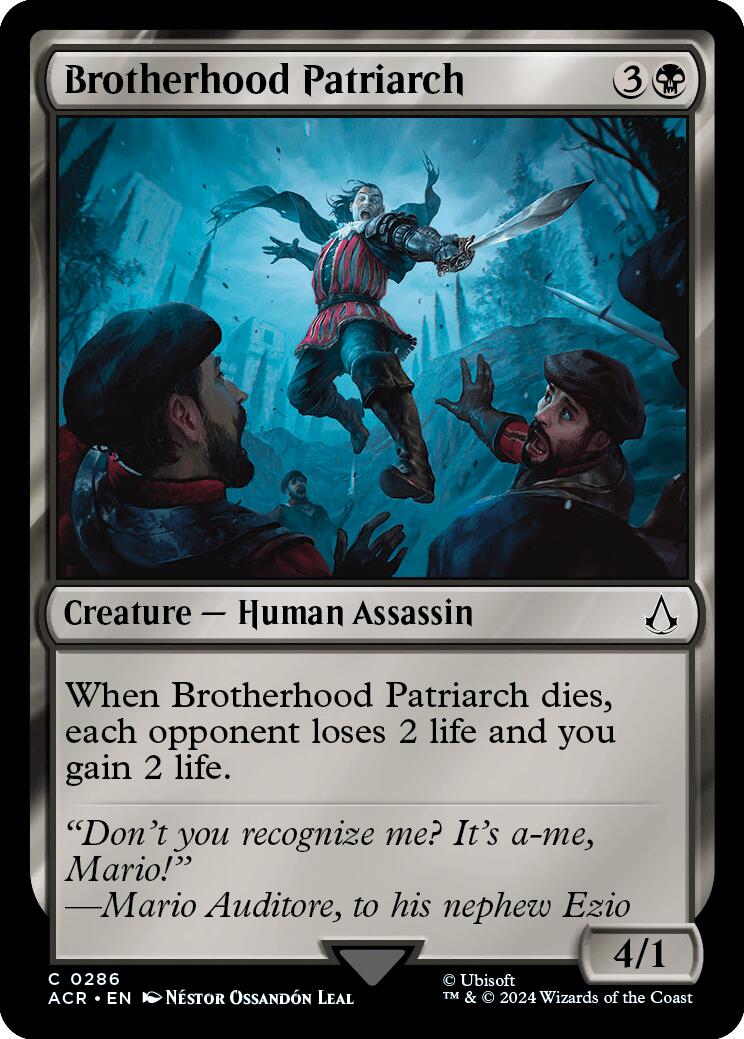 Brotherhood Patriarch [Assassin's Creed] | Cards and Coasters CA