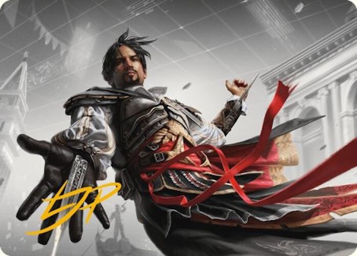 Ezio Auditore da Firenze Art Card (Gold-Stamped Signature) [Assassin's Creed Art Series] | Cards and Coasters CA