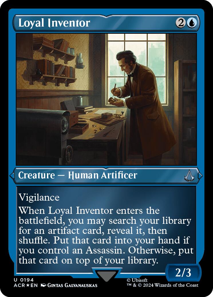 Loyal Inventor (Foil Etched) [Assassin's Creed] | Cards and Coasters CA