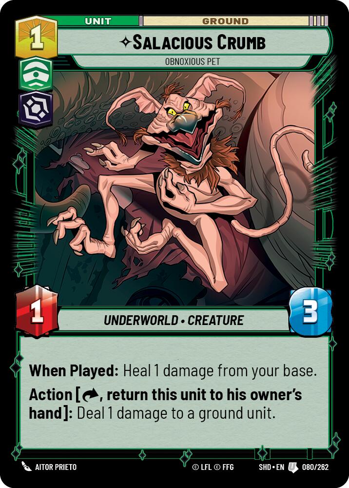 Salacious Crumb - Obnoxious Pet (080/262) (080/262) [Shadows of the Galaxy] | Cards and Coasters CA