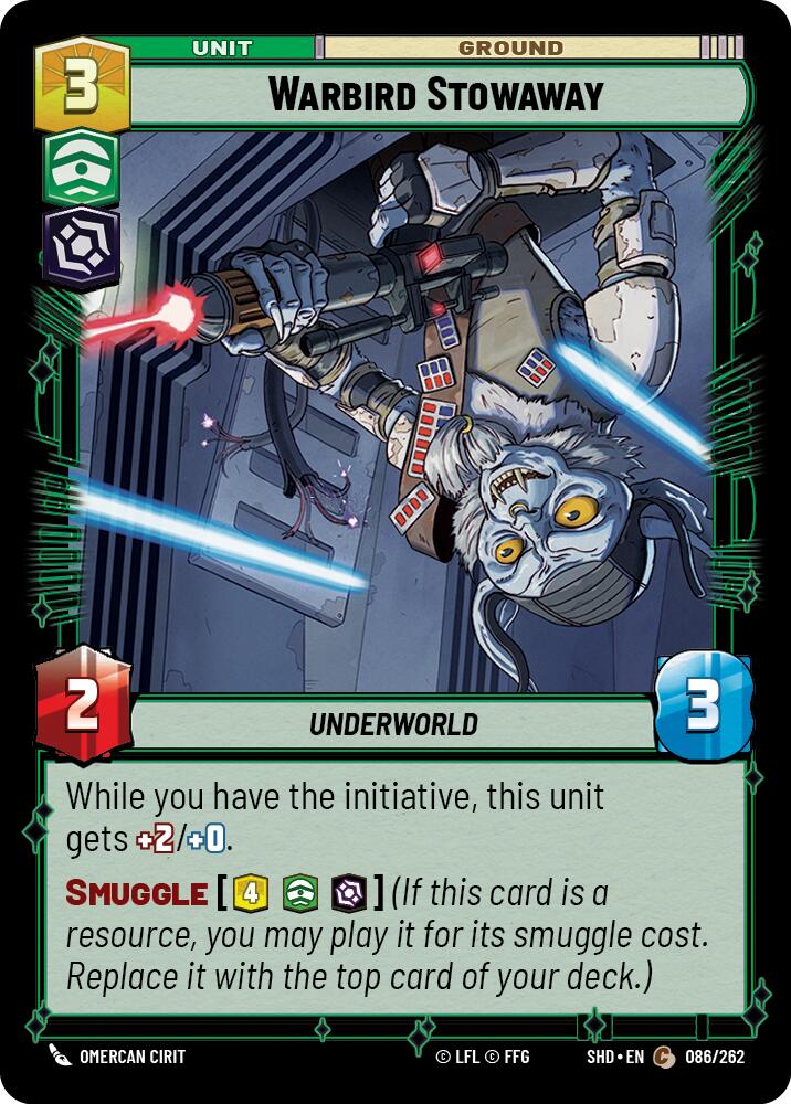 Warbird Stowaway (086/262) (086/262) [Shadows of the Galaxy] | Cards and Coasters CA