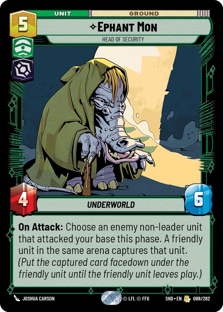 Ephant Mon - Head of Security (088/262) (088/262) [Shadows of the Galaxy] | Cards and Coasters CA
