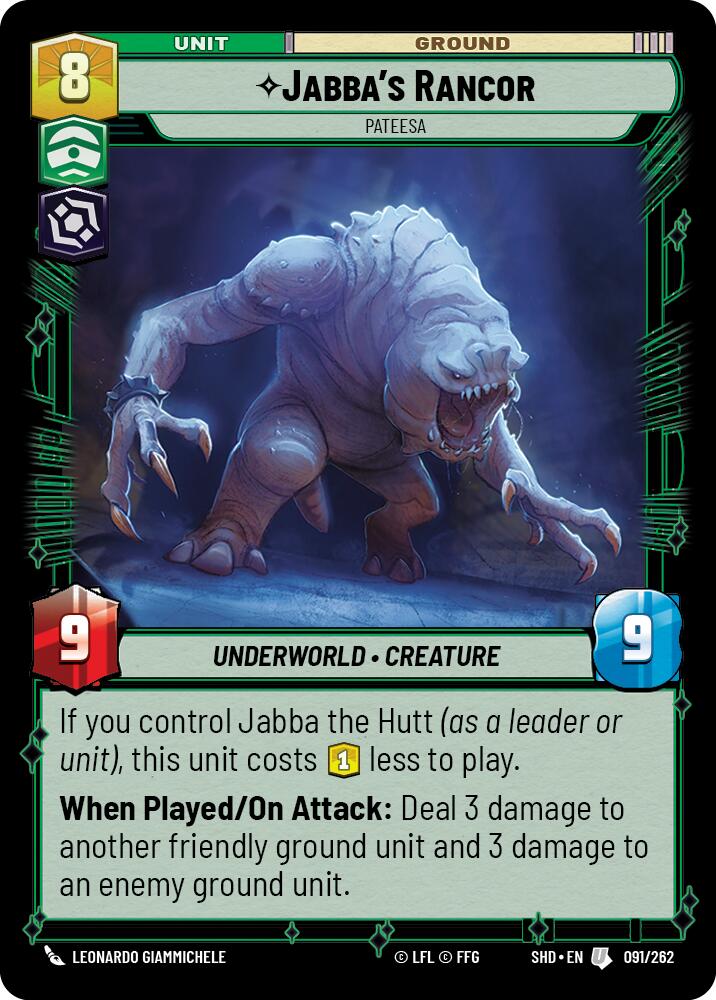 Jabba's Rancor - Pateesa (091/262) (091/262) [Shadows of the Galaxy] | Cards and Coasters CA