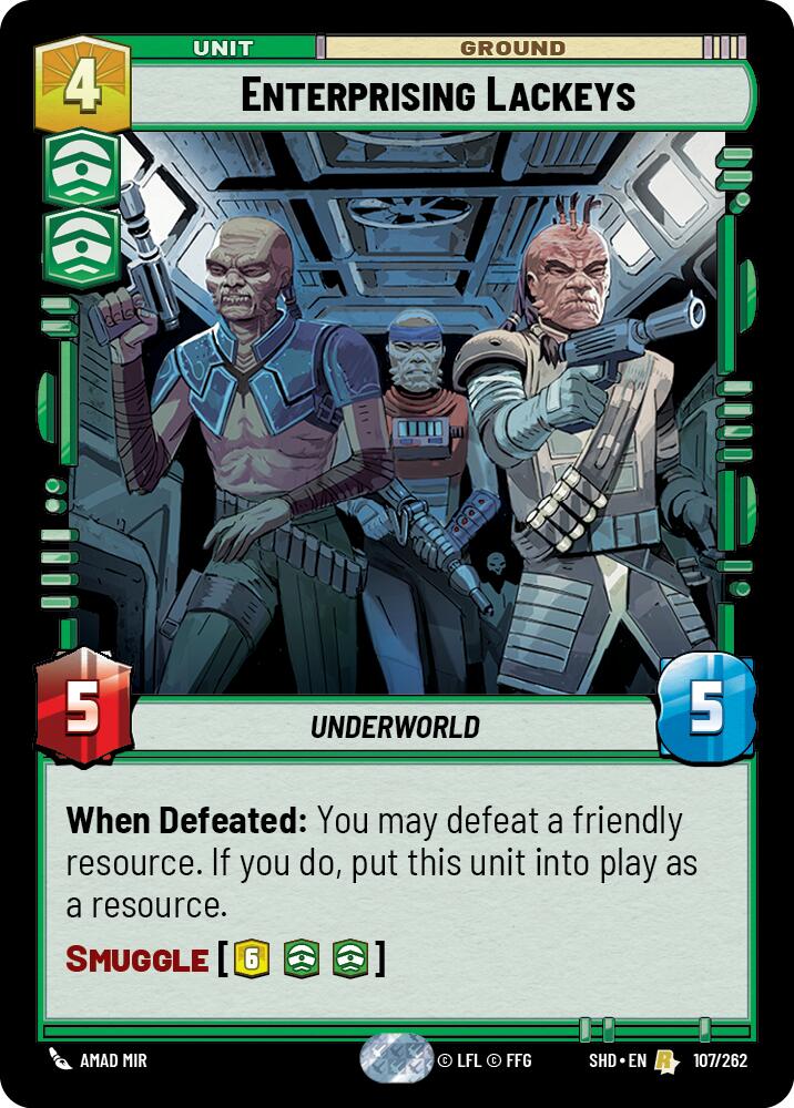 Enterprising Lackeys (107/262) (107/262) [Shadows of the Galaxy] | Cards and Coasters CA