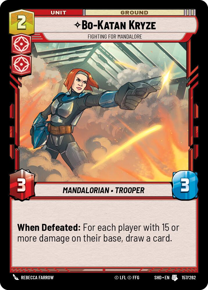 Bo-Katan Kryze - Fighting For Mandalore (157/262) (157/262) [Shadows of the Galaxy] | Cards and Coasters CA