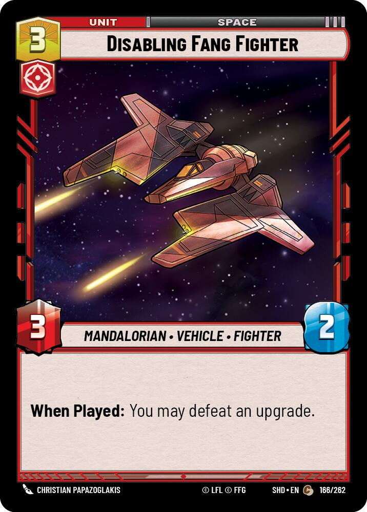 Disabling Fang Fighter (166/262) [Shadows of the Galaxy] | Cards and Coasters CA