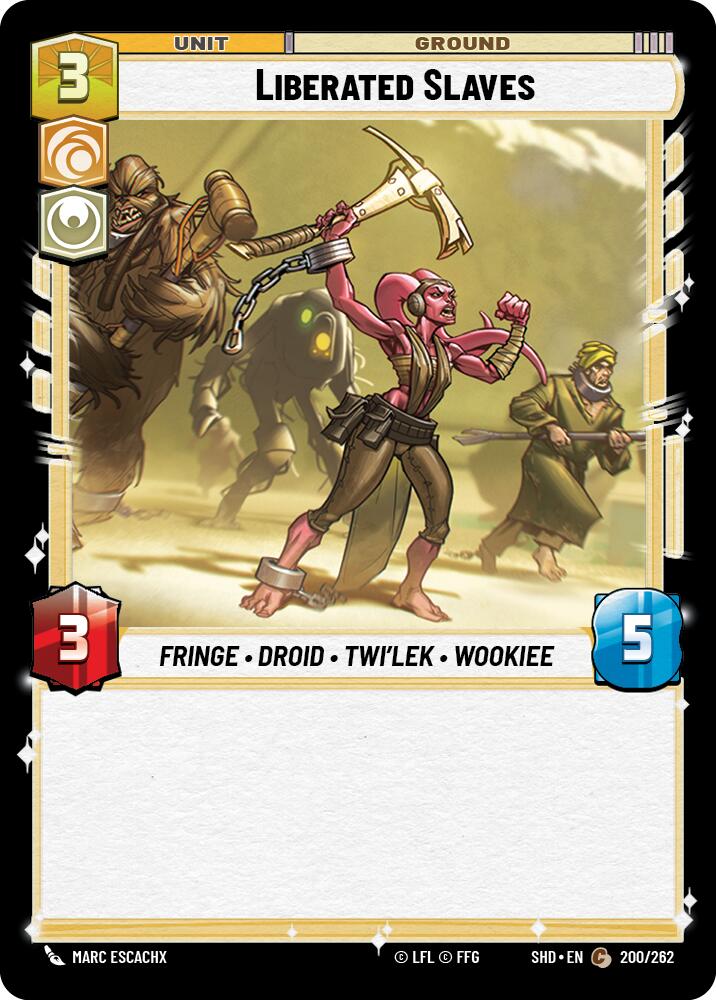 Liberated Slaves (200/262) (200/262) [Shadows of the Galaxy] | Cards and Coasters CA