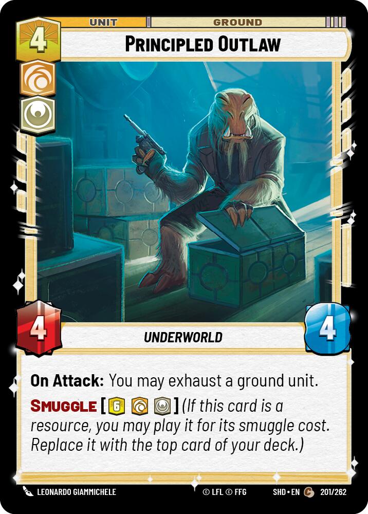 Principled Outlaw (201/262) (201/262) [Shadows of the Galaxy] | Cards and Coasters CA