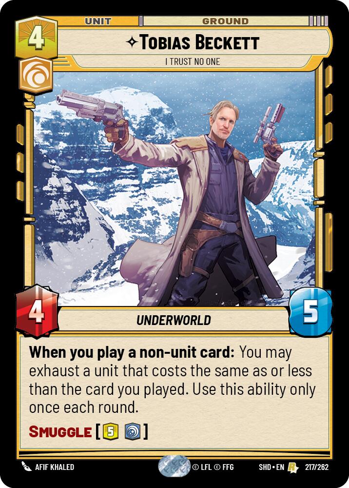 Tobias Beckett - I Trust No One (217/262) (217/262) [Shadows of the Galaxy] | Cards and Coasters CA