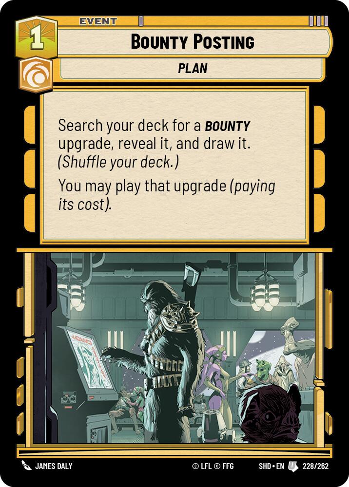 Bounty Posting (228/262) (228/262) [Shadows of the Galaxy] | Cards and Coasters CA
