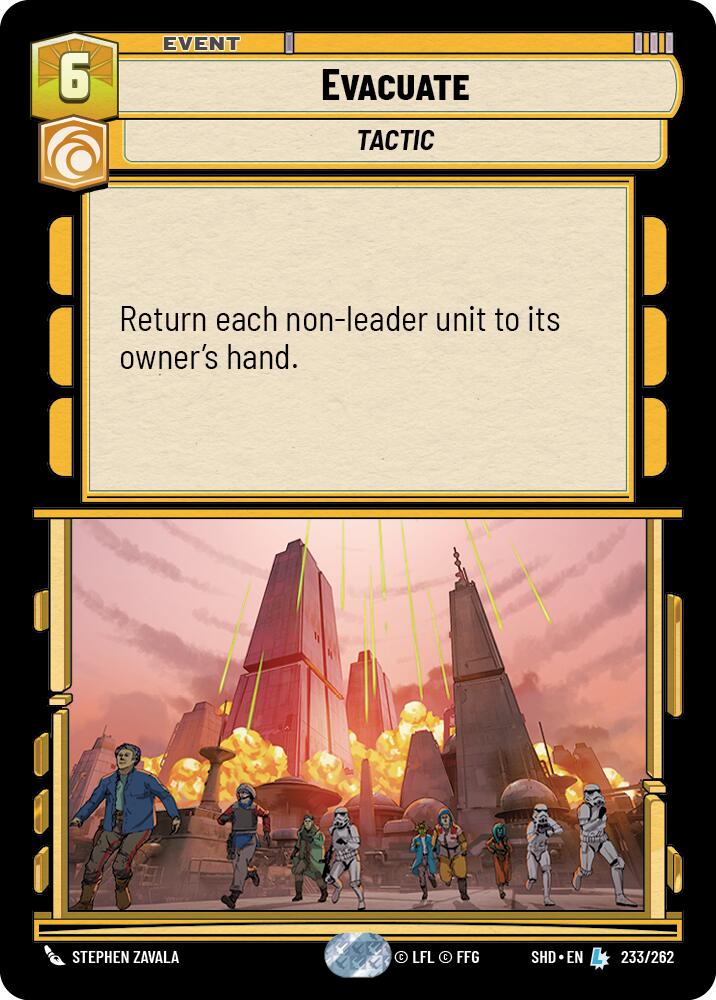 Evacuate (233/262) (233/262) [Shadows of the Galaxy] | Cards and Coasters CA