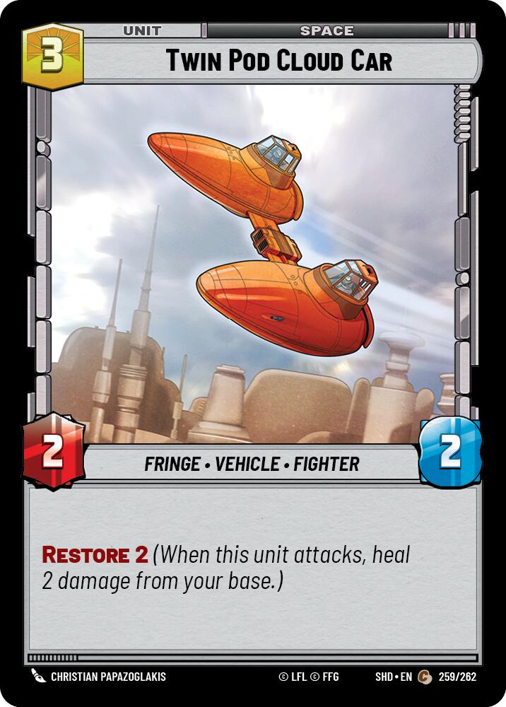 Twin Pod Cloud Car (259/262) (259/262) [Shadows of the Galaxy] | Cards and Coasters CA
