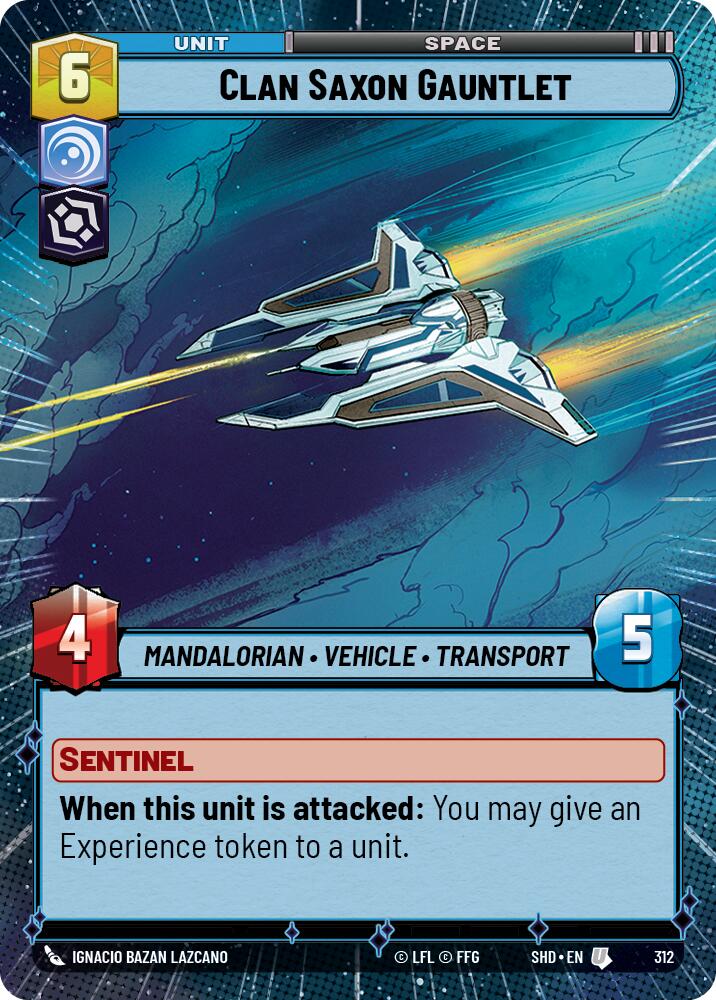 Clan Saxon Gauntlet (312) (Hyperspace) (312) [Shadows of the Galaxy] | Cards and Coasters CA