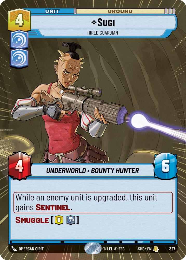 Sugi - Hired Guardian (327) (Hyperspace) (327) [Shadows of the Galaxy] | Cards and Coasters CA