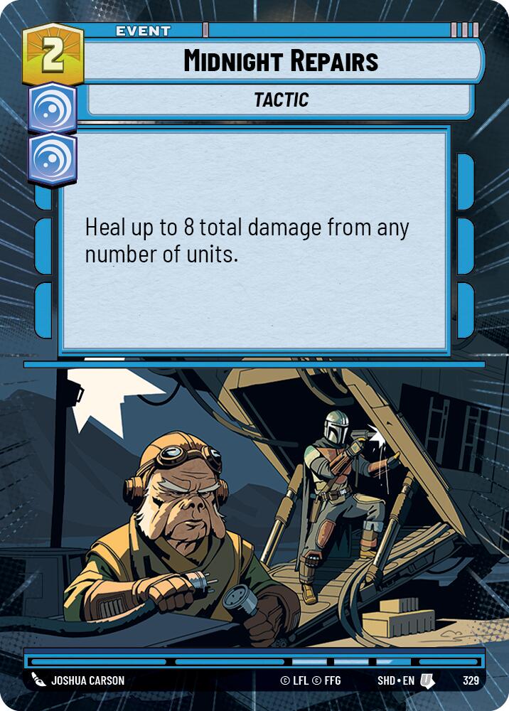 Midnight Repairs (329) (Hyperspace) (329) [Shadows of the Galaxy] | Cards and Coasters CA